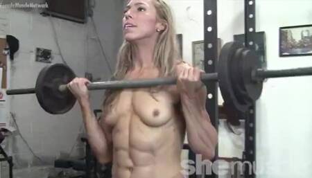 Female Muscle Network featuring Denise's small tits clip