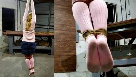 0100 Stretched in Slouch Socks Catherine Sterling Suspended in Slouch Socks and Sweater – A Custom Video! Knitwear in Pink over Pantyhose Pleases POV Playmate during Bondage Meet Up! HD Video