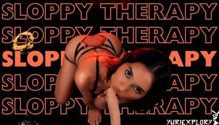 Sloppy Asian girl spit on cock and deepthroat POV