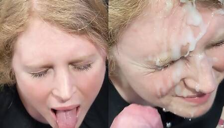 Redhead Submissive Wife Getting Blasted with Cum