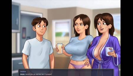 Day Four at home with jenny and Debbie - Summertime saga game