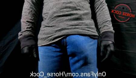 Big Dick Daddy Huge Cock Bulge in Tight Jeans Solo Male Masturbation