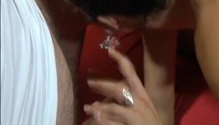 He Loses a Bet and the Brunette Sandra My Second Is Filmed While Being Naughty