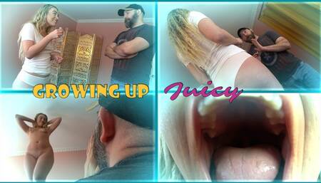 Growing Up Juicy - Nude Giantess Growth and Clothing Destruction with Juicy Alchemy - 1080p