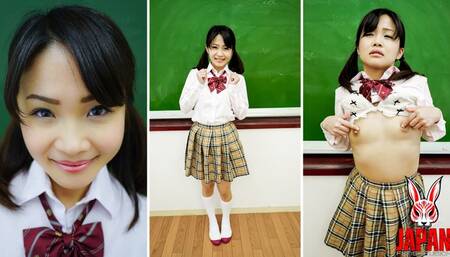 Momoka's Nipple Masturbation With Dildo in Classroom