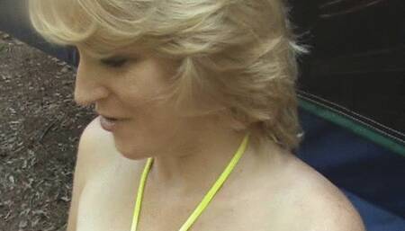 Carmen Blows Stranger Outdoors And Collects His Cum In Her Mouth POV! (wmv)