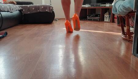 First a Little Walk in My Orange Pumps... Gotta Cream Them Later