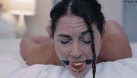 Carissa Dumond begs to be tied up, ball gagged and foot massaged by Pete Slow Motion Mobile Version