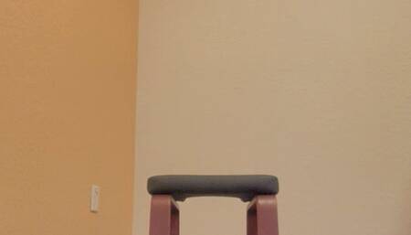 Topless and Nude workout with Feet Up device