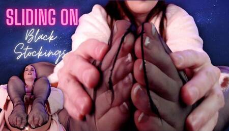 Sliding On Black Stockings