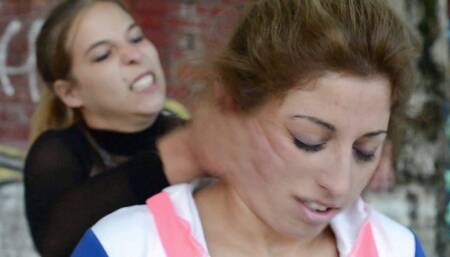 Ear fetish - ear strike - Domina Mikaela and Slave Natasha