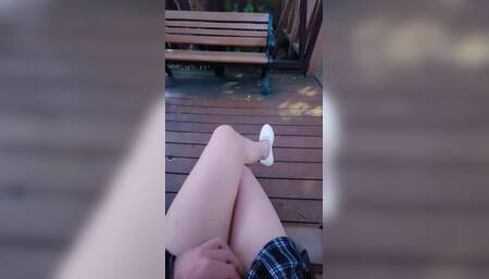 Shemaleoutdoor Pee and Masturbation