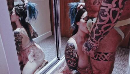 Hairy Submissive Slut ElizabethHunny Dominated and Face Fucked by Muscle Bear