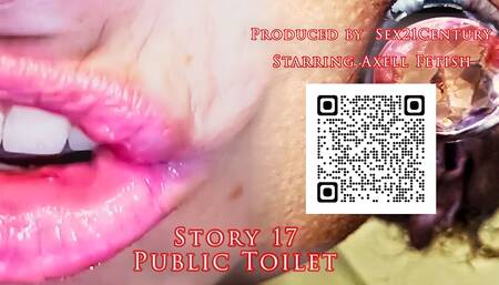 Story #17. French Blonde Does Dirty Sex in a Public Toilet. Sexual Foreplay
