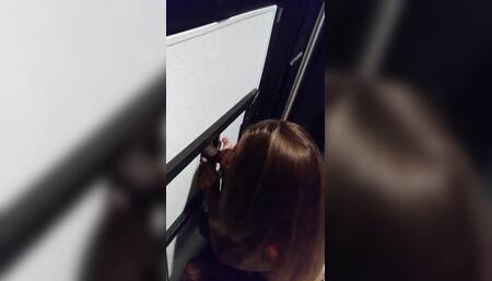 Hot MILF gives glory hole blow job while hubby jacks off