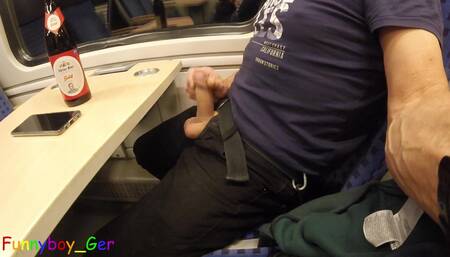 On the Moving Train I Attempted My Third Cumshot of the Day. Unfortunately I Was Interrupted and Then the Train Station Arrived.