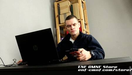 ENF CMNF video - a girl is caught stealing lingerie at the store so she is strip searched by the loss prevention officer (male)