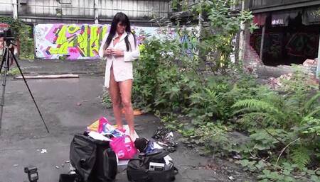 Raven's Naked Outdoor Photoshoot, But She Also Makes A Great Nude Photographer!!!! - MP4