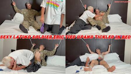 Sexy Latino Soldier Eric Tied Up And Tickled In Bed (Full Video)