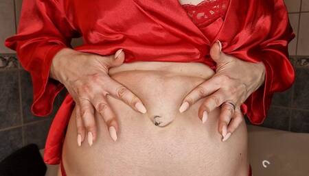 Cheering You Up: Belly Button Bloated Belly Play POV 1080p HD