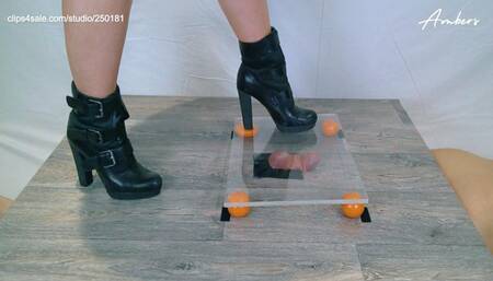 Heeled Biker Boot Cock Trample - Cam 1 - Wide View