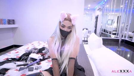 Halloween public nude and masturbation