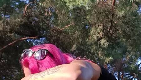 blowing shosu beachball in forest