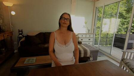 My swinging titties on a table (2022) (MP4)