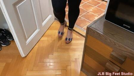 Boss Bih first footjob in 2024 (with a little tights stimulation)