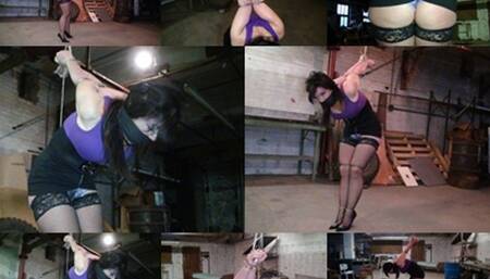 Strung up and punished in a brutal wire bound strappado (MP4 SD)