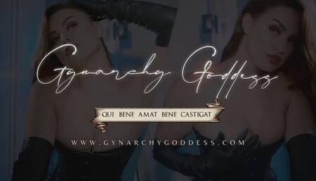 Domme pegging her submissive slave