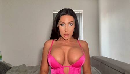 Goon over huge tits bimbo