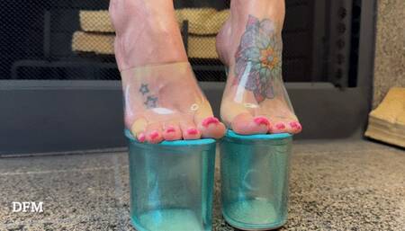 "Blu Pink French Shoe Tease Blue Pleasers"