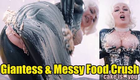 Giantess and Messy Food Crush: cake is you, baby (720p)