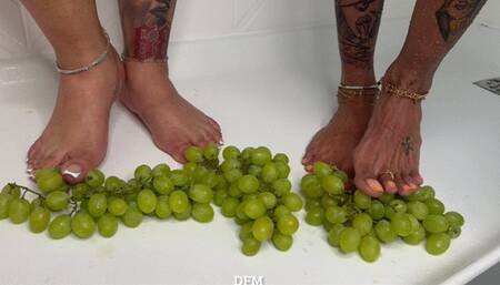 Two Goddesses Vs One Bag Of Grapes ASMR Starring Magikal Queen x JaquiLegs