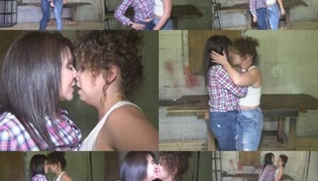 Nose to nose, face to face, belly to belly, boob to boob battle (MP4 SD)