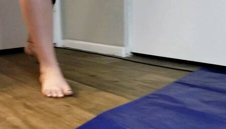 Ling Stuck in Super Sticky Purple Flip Flops