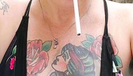 Chesterfield 100s - Having difficulty lighting a cigarette - Smoking inside the pool, no smoking area - Deep Inhales - Customized with no names mentioned