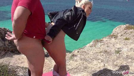German Holiday Teen Julia - Tricked to Beach Sex on Mallorca