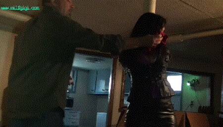 Cruelly bound to a post with thin speaker wire (MP4 HD)