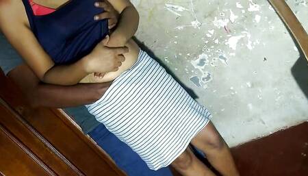 Sri Lankan Casual Relationships Wife with Her Step Brother and While He Fucked Her He Kissed Her Lips and Pressed Her Step Broth