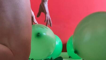 Balloon Bum “for your cum” vigorous floor pop