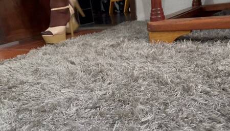 Balbina Pantyhose addiction on super sexy nude heel sandals