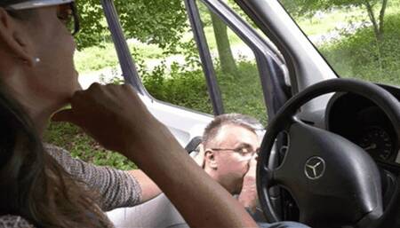 Driving with my foot fetishist employee (small version)