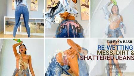 REWETTING, DIRTY FOOD AND DESTROYED JEAN