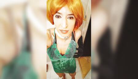 tammycross exposed in baby doll marked with pee from dominant man