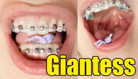 Giantess with Braces and very little you (720p)