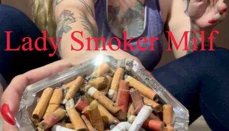 Marlboro reds - Chain of two red Marlboros - Darkside - Power Smoking - A nicotine bath, that's really hot baby - Deep Inhales, Nose exhales, Cough, Bare feet, Dirty feet, Big feet, Long toes, Long hair, Long nails , black lungs - Customized with no names