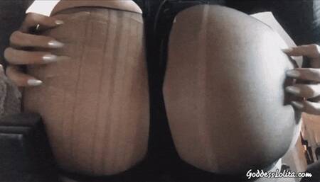 Sexy Ripped Nylon Covered Ass Mindfuck