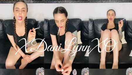 Smoking and Painting Toenails